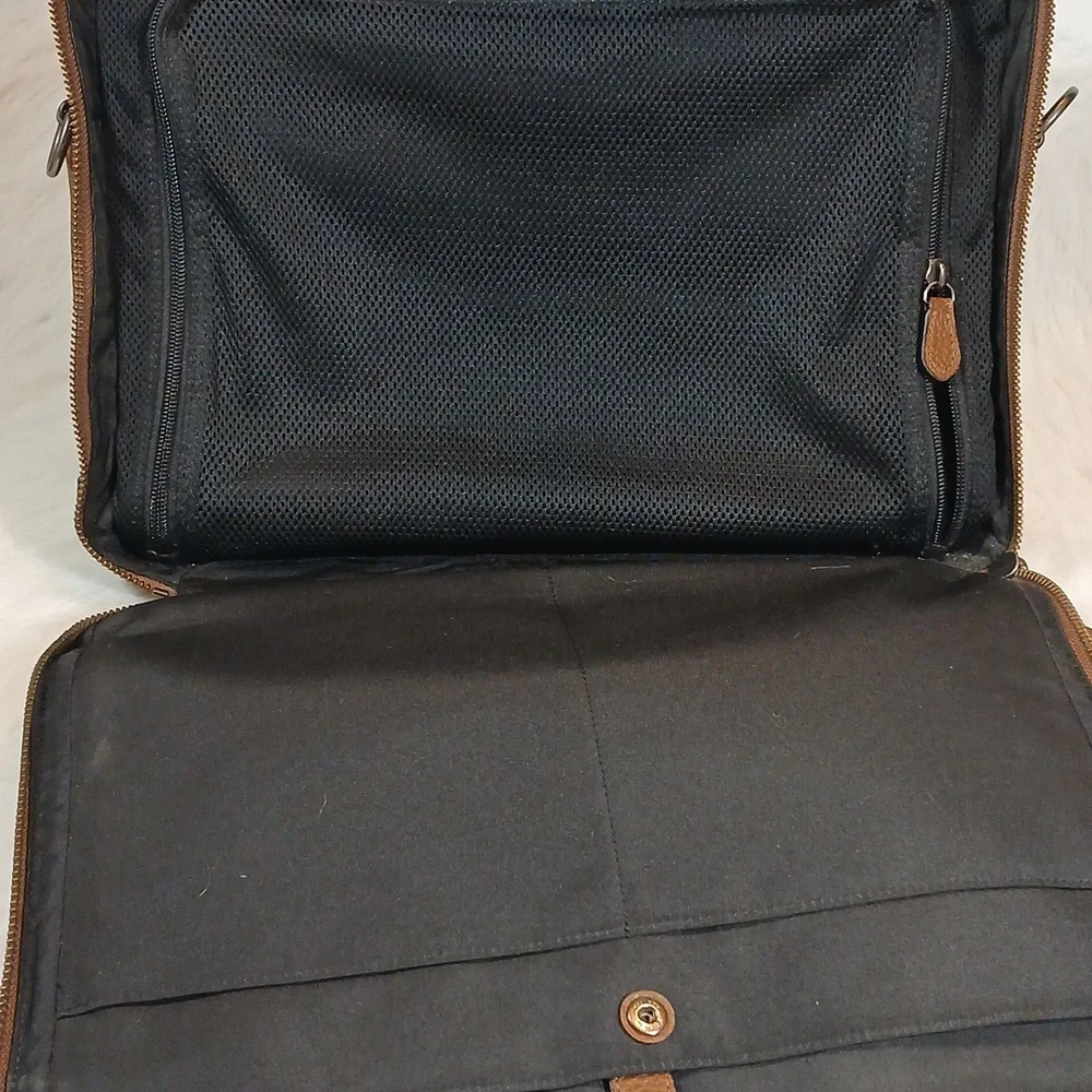 Coach Hamilton Brown Leather Double Zip Men's Briefcase/ Shoulder Bag - Picture 4 of 16